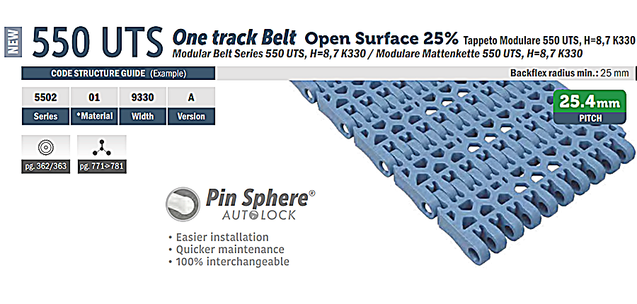 Movex 550 Ultimate Top System One track Belt